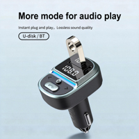 Reproductor MP3 Estéreo Portátil para Auto, Transmisor FM para Llamadas Manos Libres, Cargador USB 3A, 1 Año de Garantía, Encendedor de Cigarrillos para el Tablero