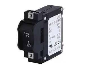 1A~30A equipment 1 Pole plug in hydraulic magnetic miniature black circuit breaker for machine use