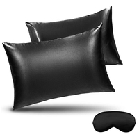 Custom Printed Black Pillowcase, Hidden Zipper