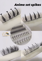 Bulu Mata Anime Warna Hitam Coklat Model Wispy Spiky, Lembut, Serat, Buatan Tangan, untuk Aplikasi Sendiri, Laris Manis