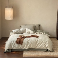 Couette d'hiver minimaliste en jacquard brossé 100 % coton biologique, respirante, infroissable et personnalisable – Ensemble de literie