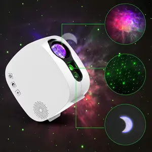 JAIYI Novo projeto sonho céu estrelado lua com bluetooth player controle remoto sem fio projetor laser 3D luz ambiente