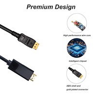 Câble DisplayPort 1.4 vers HDMI 2.1 8K60Hz 4K120Hz DP vers HDMI Mâle vers Mâle pour Moniteur d'Ordinateur Projecteur