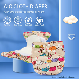 2025 Babys how Neuankömmling Wasch bare Windel Mode druck Verstellbare Tasche Stoff windel Großhandel Wieder verwendbare Baby Stoff windel - Product Image 2