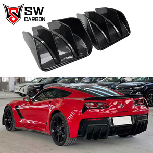 Kit carrosserie en fibre de carbone pour Chevrolet <span class=keywords><strong>Corvette</strong></span> <span class=keywords><strong>C7</strong></span> <span class=keywords><strong>Stingray</strong></span>/Z06/Grand Sport 2014-2019 : Lame de pare-chocs avant, jupes latérales, diffuseur, spoiler - Product Image 5