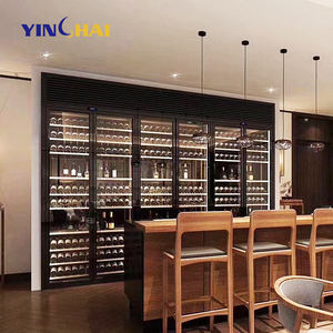 Armoire de séparation moderne de meubles de salon de <span class=keywords><strong>bar</strong></span> à vin en métal d'acier inoxydable pour l'armoire de cave à vin de whisky d'affichage de vin - Product Image 2