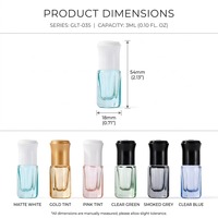 Flacon roll-on octogonal de 3 ml pour parfum ou huile essentielle avec bille en acier, personnalisable avec logo, pour emballage cadeau, faible MOQ, échantillon disponible