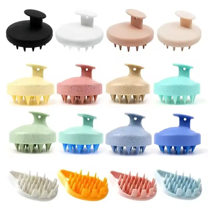 Cepillo de Silicona para Masaje del Cuero Cabelludo con Cerdas Suaves y Caja Personalizable con Logotipo, Cepillo de Champú para Ducha para Mujeres - Product Image 1
