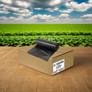 ถุงขยะมีโครงแบบด้านข้างทำจากพลาสติก PE มีการจัดการพื้นผิวพิมพ์ลายกราเวียร์ - Product Image 1