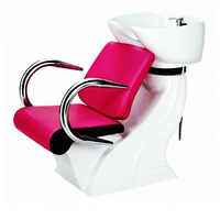 Fauteuil de lavage de cheveux pour salon avec bac en céramique, design moderne et simple, structure métallique, mobilier de salon