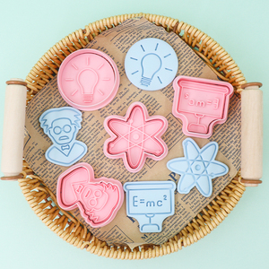 Serie de Ciencia de plástico Doctor 3D molde de galletas de dibujos animados cortadores de galletas lámpara DIY ecológica arcilla fórmula química impresa - Product Image 1