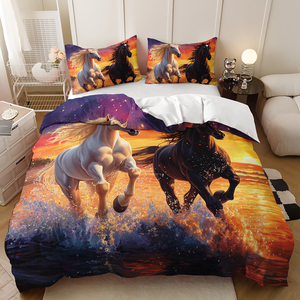 Feelyou 3D imprimé cheval au galop housse de <span class=keywords><strong>couette</strong></span> ensemble faune <span class=keywords><strong>couette</strong></span> literie avec motif animal de ferme - Product Image 4