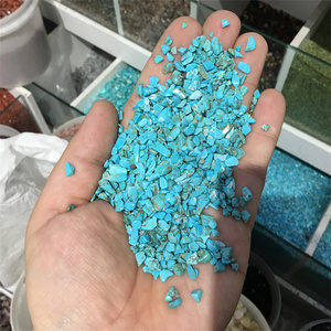 Großhandel 3-5mm Kristalle Kies Heils teine Bulk Grün Blau Türkis Kristall chips für Dekor - Product Image 2