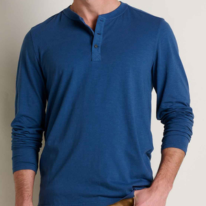 Long Sleeve <strong>Henley</strong> Shirt for Men Bamboo Cotton <strong>Tshirts</strong> Organic Jersey Men's T-shirts Eco Friendly <strong>Henley</strong> <strong>Tshirt</strong> for Men - Product Image 5
