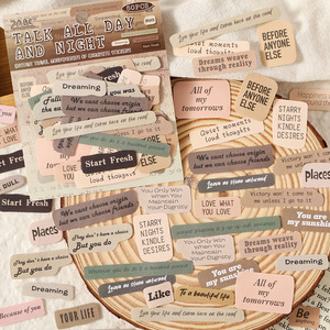 Serie de <span class=keywords><strong>Pegatinas</strong></span> con Frases de Viaje, Lindas y Coloridas, con Impresión en Inglés, Estilo Vintage, Paquete de <span class=keywords><strong>Pegatinas</strong></span> de Papel para Diario, Hecho en China - Product Image 3
