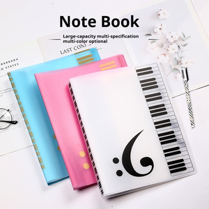 A4 sáng tạo 40 trang nhiều lớp nhạc điểm thư mục đầy màu sắc ghi chú phong cách piano nhân viên cuốn sách da nhựa Sản phẩm nộp hồ sơ - Product Image 2