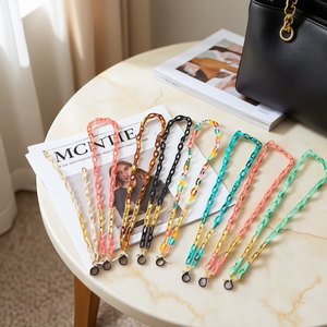 สายกระเป๋าพลาสติก Zn ขนาด 70 ซม. สีสันสดใส แฟชั่นสำหรับผู้หญิง อุปกรณ์เสริมกระเป๋าถือ - Product Image 3