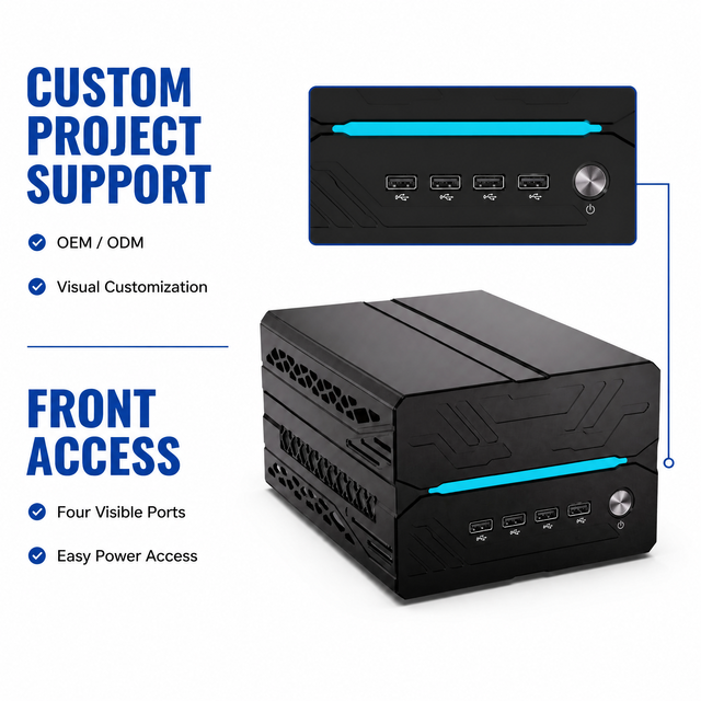 RTX 5060 8G Mini PC AMD R9 9900X 64GB DDR5 2TB NVMe SSD AI Inference Deep Learning Professional Desktop Computer PC System