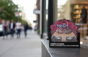 Maschera in Tessuto con Carbone Attivo, Stampa a Trasferimento Termico, Copriviso alla Moda - Product Image 2