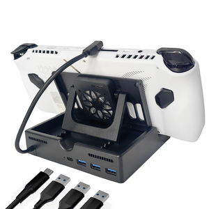 Adaptateur de quai d'extension de Base multifonctionnel 6 en 1 Station d'accueil <span class=keywords><strong>Hub</strong></span> USB 3.0 Ventilateur de refroidissement 4K HD MI pour Rog Ally - Product Image 5