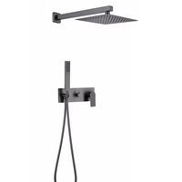 Robinet de douche mural dissimulé noir de luxe léger américain pour hôtels et maisons d'hôtes, idéal pour le commerce transfrontalier