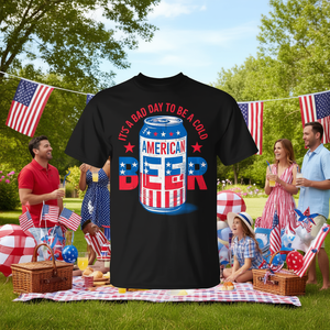 T-shirt patriottica americana da donna con design del 4 luglio, manica corta, girocollo, stampa digitale, per donna adulta - Product Image 3