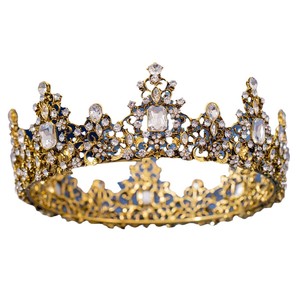 Corona da Regina per Donne - Tiare e Corone Nuziali Barocche, Tiara Gioiello, Accessori per Capelli per Ballo di Fine Anno, Compleanno, Halloween - Product Image 3