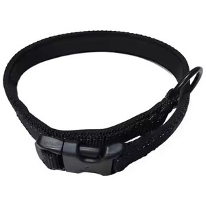 <span class=keywords><strong>Collar</strong></span> reflectante de nailon negro para perro mascota con hebilla de plástico ajustable, adecuado para entrenamiento al aire libre - Product Image 3