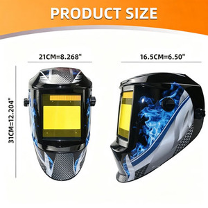 Casque de soudage à obscurcissement automatique léger, lentille HD couleur réelle avec protection UV et IR complète - Product Image 2