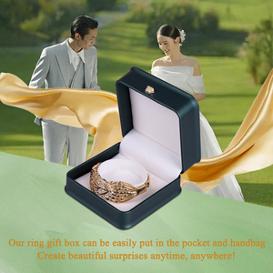 Mini scatola regalo di gioielli braccialetto braccialetto ciondolo orecchino anello <span class=keywords><strong>collana</strong></span> in pelle PU scatole di gioielli personalizzate scatola di imballaggio Set con Logo - Product Image 6