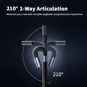 6.4mm 8LED Industrial Endoscope Camera IP67 Waterproof Articulating Borescope with 1080P HD Screen for <b>Pipe</b> & Sewer Inspection - Product Image 3