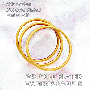 Trendy Geometric Imitation Pearl 24k Gold Plated Dubai India Bangles <b>Bracelets</b> for Women Gift 4mm Wide - Product Image 2