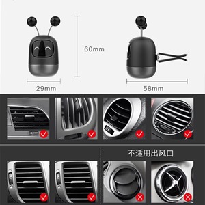 Diffuseur de parfum pour voiture en forme de robot mignon, à clipser sur la sortie d'air, parfum longue durée + parfum solide pour voiture - Product Image 6