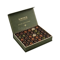 Boîte rigide de luxe personnalisée pour 30 chocolats, ensemble de bonbons et de friandises de qualité supérieure pour offrir en cadeau, boîte d'emballage
