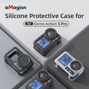 Étui en <span class=keywords><strong>silicone</strong></span> léger AMagisn pour caméra sportive Osmo <span class=keywords><strong>Action</strong></span> 6, protection intégrale anti-rayures pour l'objectif - Product Image 5
