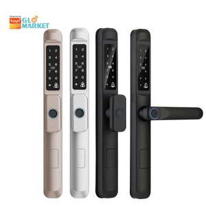 Serrure de porte intelligente Glomarket en alliage d'aluminium, étanche, avec empreinte digitale, application Tuya, WiFi, mot de passe, carte-clé, données cloud, USB d'urgence - Product Image 2