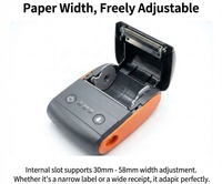 Mini-imprimante thermique 58 mm pour autocollants, facturage, connexion sans fil, découpe automatique, outil intelligent pour le bureau