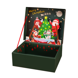 Free design Custom Unique Christmas Decoration Gift Boxes 3D Pop Up Christmas Gift Boxes for Christmas