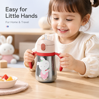 Offre Spéciale – Tasse Isotherme en Titane de 350 ml pour Enfants, Anti-chute, Portable, avec Paille, pour Boissons d'Extérieur