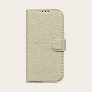 Funda <span class=keywords><strong>de</strong></span> Cuero Tipo Cartera para <span class=keywords><strong>iPhone</strong></span> 17, Color Gris Granulado, con Ranuras para Tarjetas - Product Image 2