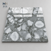 Carreaux de sol en porcelaine entièrement émaillés 600x600mm, résistants à l'usure, faciles à nettoyer, aspect marbre brillant poli pour projets résidentiels et hôteliers
