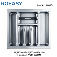 Diviseur de tiroir en plastique pour armoire de cuisine, boîte de rangement pour vaisselle, plateau à couverts en ABS