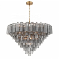 Lustre suspendu en verre à plusieurs niveaux, motif fleur de prunier, pour escalier de luxe, décoration d'escalier de villa, plafonds hauts, hôtel duplex
