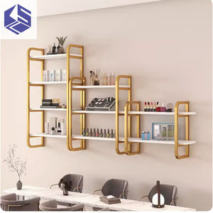Trực Tuyến Màu Đỏ Treo Tường Lưu Trữ Kệ Vẻ Đẹp Salon Hiển Thị Trường Hợp Cho Mỹ Phẩm Tường Hiển Thị Đứng - Product Image 4