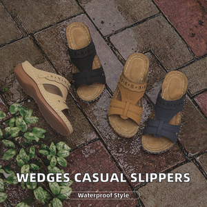 Sandalias de Plataforma de Color Sólido para Mujer, Moda de Verano, Zapatos Casuales de Playa, Talla Grande 43, Suela Gruesa, Ligeras, Antideslizantes para Exteriores - Product Image 2