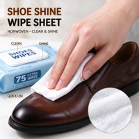 Lingettes nettoyantes pour chaussures avec logo personnalisé OEM, 75 lingettes extra larges pour baskets avec couvercle à clapet, marque privée