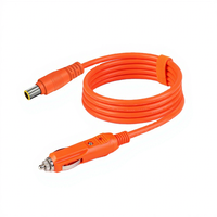 Câble de charge de voiture 14AWG 180W 12-24V DC 8mm câble de voiture avec 2 adaptateurs fusible chargeur électrique 12V écrou adaptateur prise