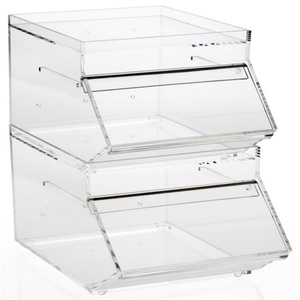 Custom Size Transparent Eco-friendly Acrylic 3mm Candy Storage Display <b>Cookie</b> <b>Box</b> Food Stand Nuts Fruit Organizer Price Tag Slot - Product Image 5