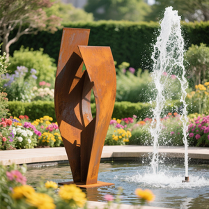 Sculpture d'extérieur artistique en métal de style Art Déco, écologique et personnalisée, avec design figuratif de visage en acier Corten, fabriquée en Chine - Product Image 5