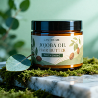 Beurre capillaire à l'huile de jojoba, texture riche et épaississante, nourrissant en profondeur, soyeux et lisse, non collant, pour usage quotidien et professionnel, directement de l'usine.